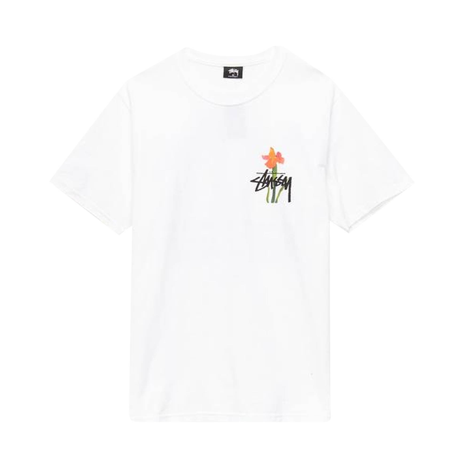 Stussy Water Flowers Tee 'White' - 1