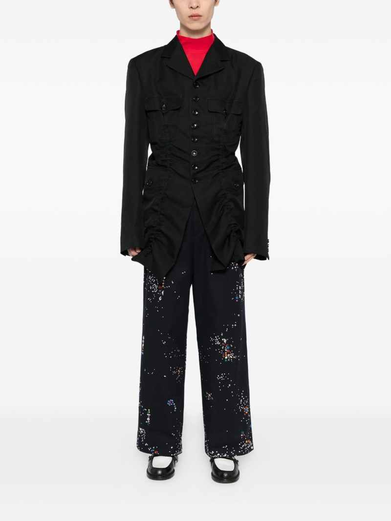 Comme des Garçons Homme Plus ruched buttoned jacket outlook