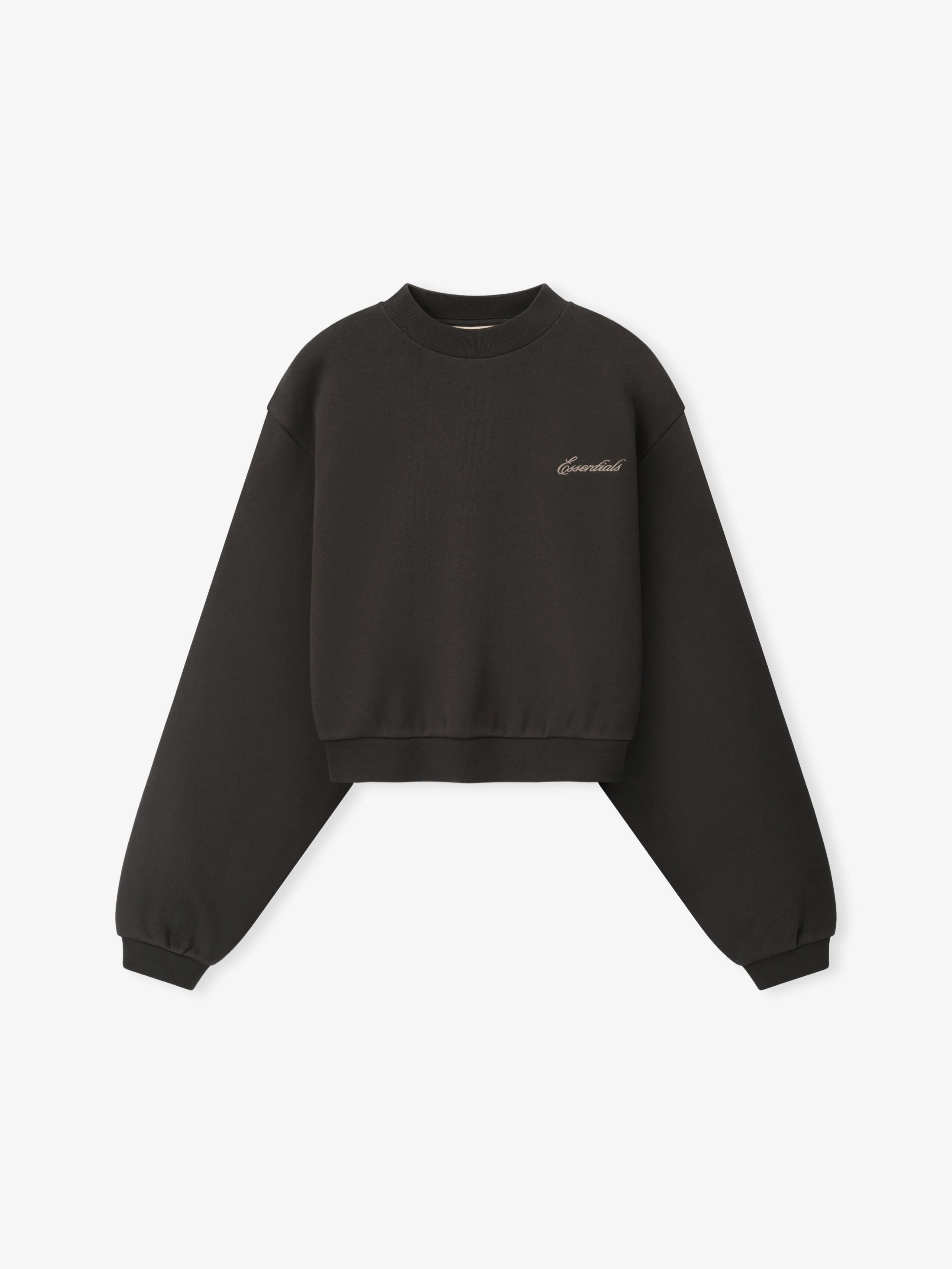 Womens Modern Cropped Crewneck Sweatshirt - 1
