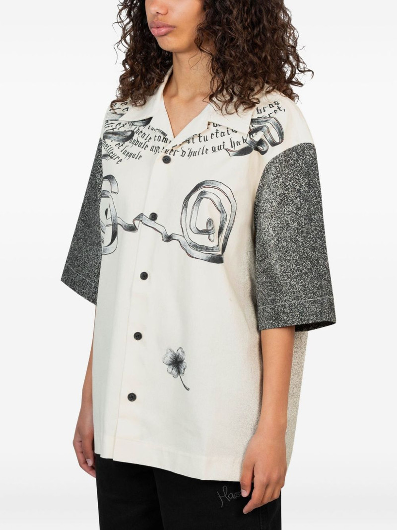 Jean Paul Gaultier rose-print short-sleeve shirt outlook