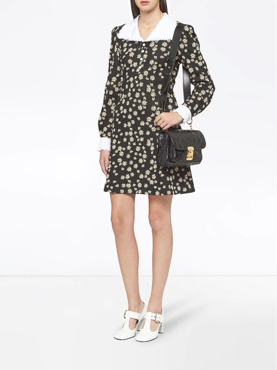 Miu Miu floral long-sleeved dress outlook