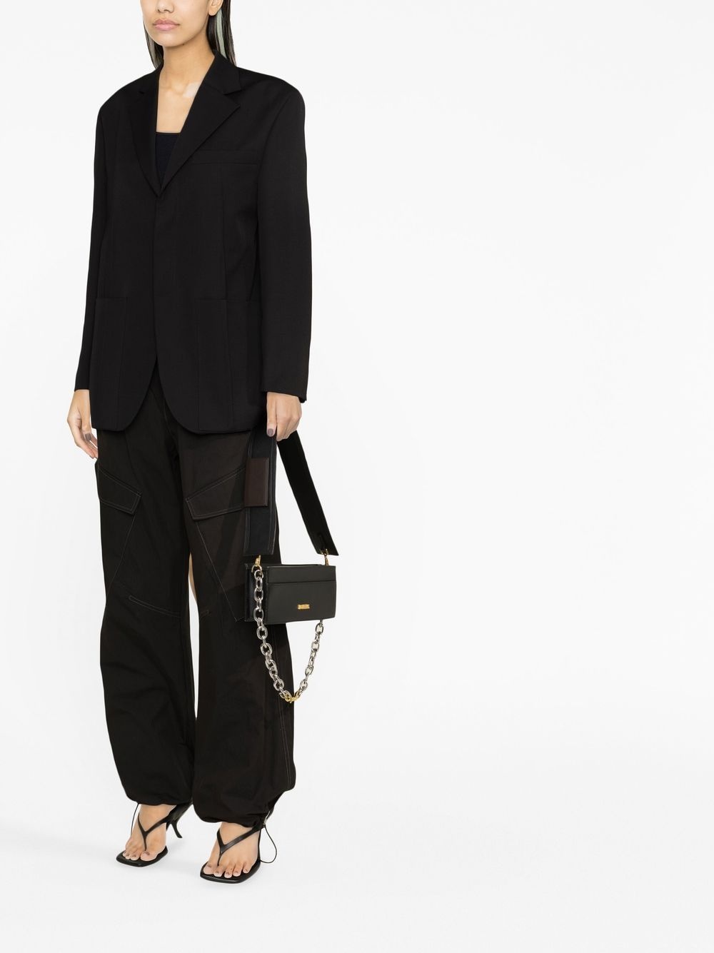 notched-lapel single-breasted blazer - 4