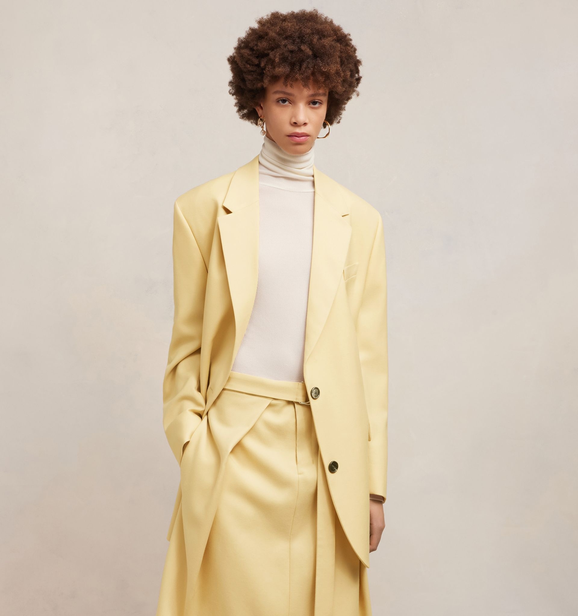 Two Buttons Oversized Jacket - 6