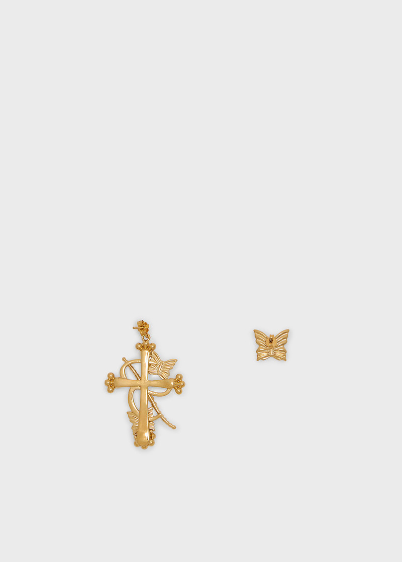 Blumarine METAL B MONOGRAM EARRINGS WITH STONES outlook