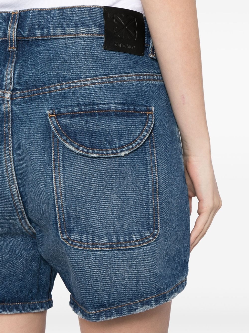 denim mini shorts - 5