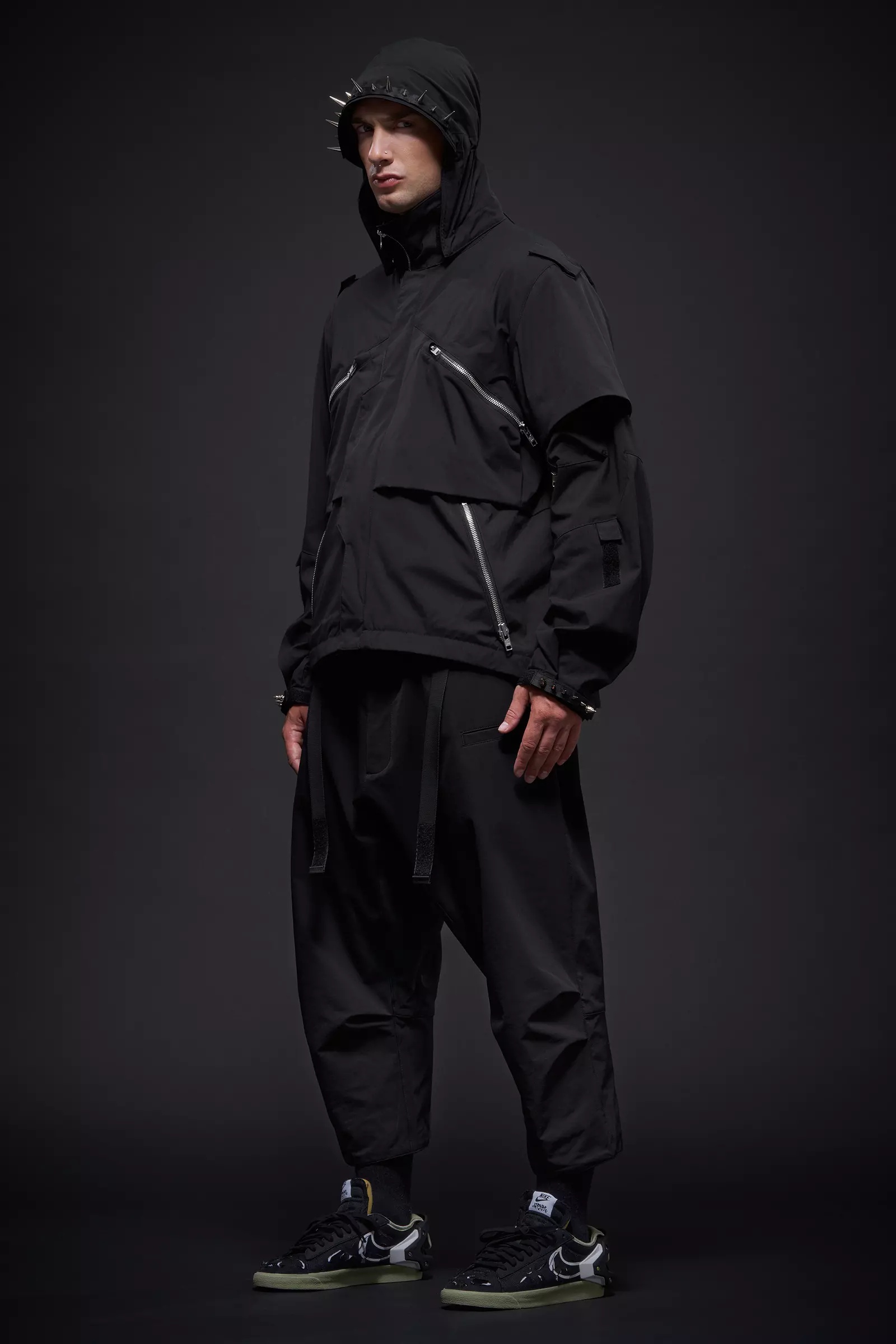 J1WB-E Encapsulated Nylon Interops Jacket Black - 8