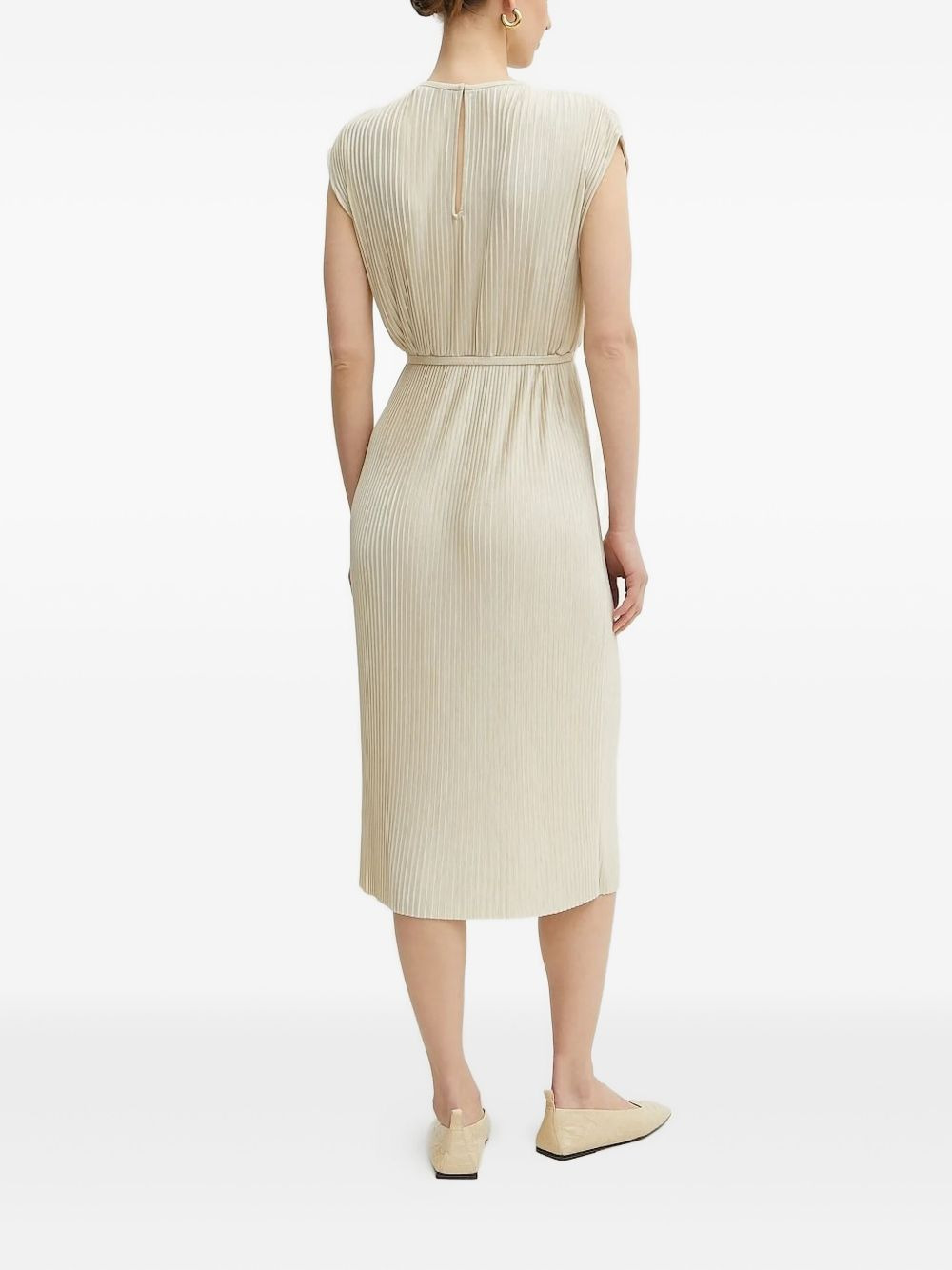 Emaura pleated tie-waist midi dress - 2