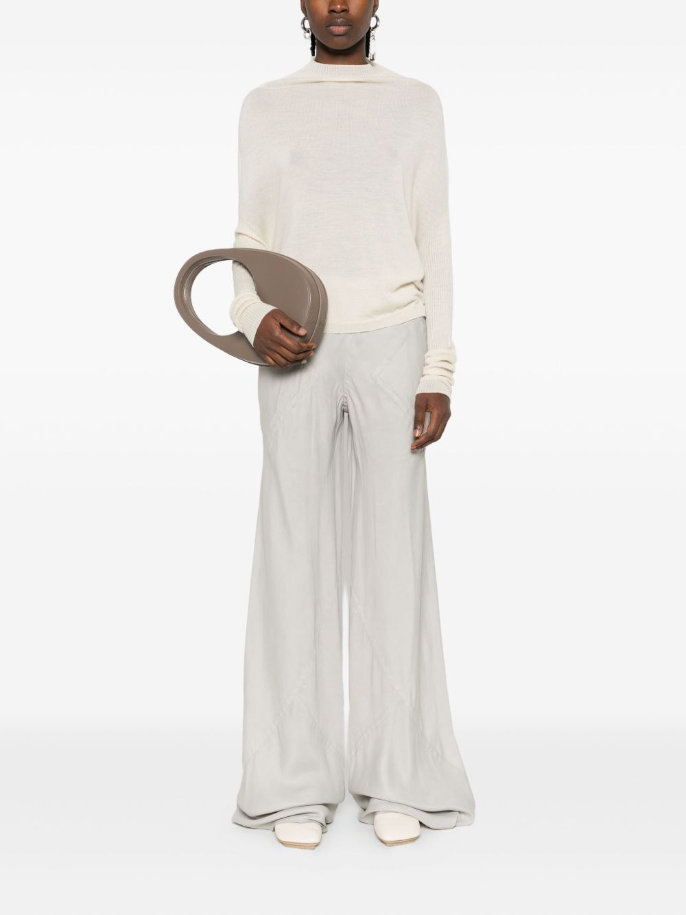 high-neck ribbed sweater - 2