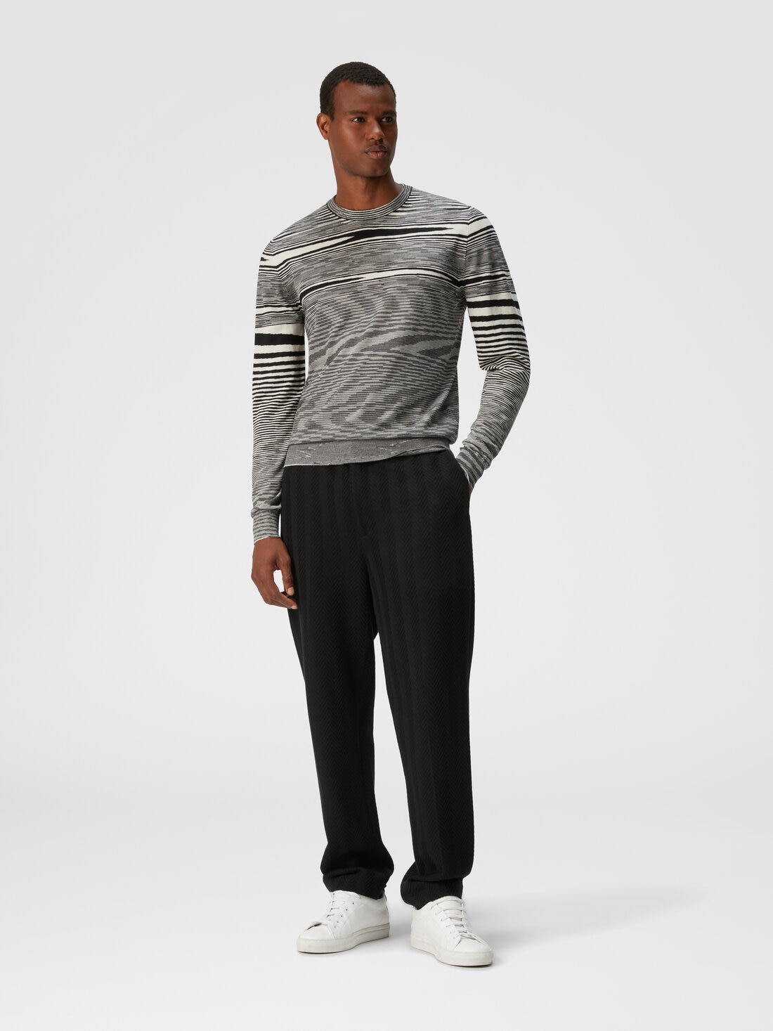 Slub crew-neck pullover - 2