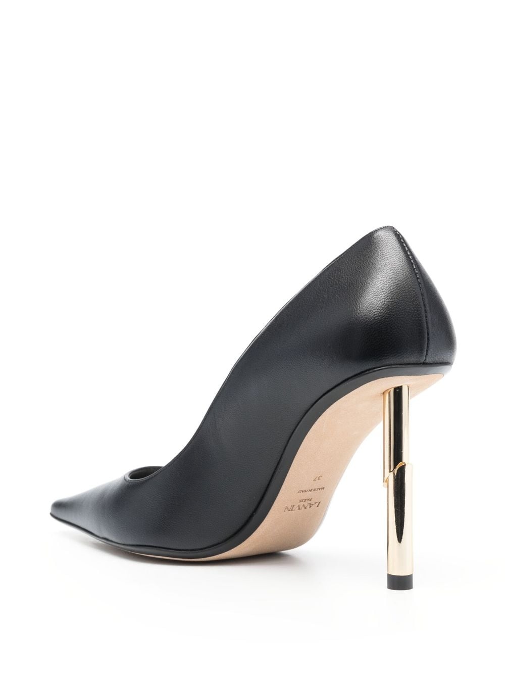 metallic-heel pointed-toe pumps - 3