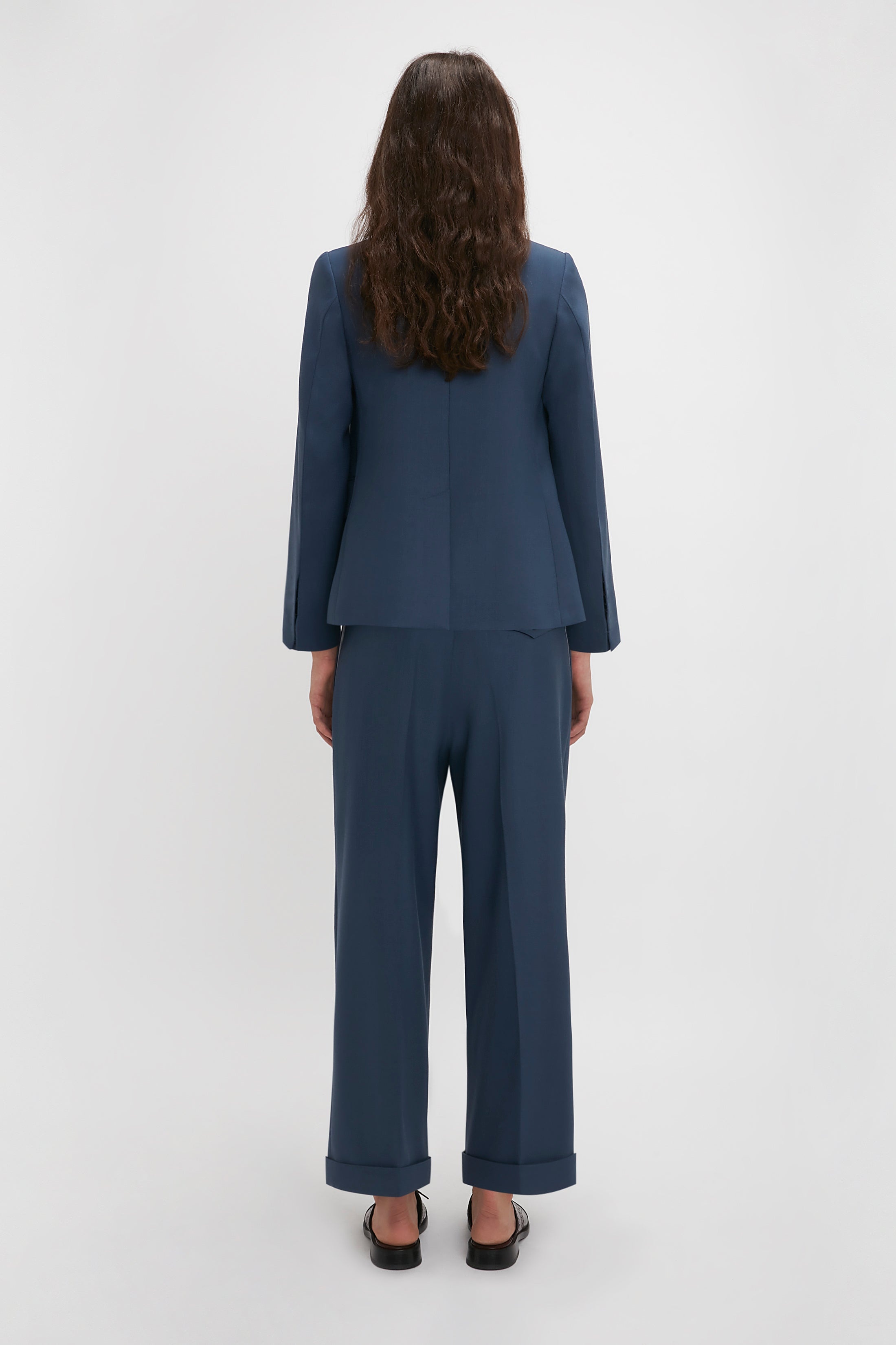 Shrunken Double Breasted Jacket In Heritage Blue - 3
