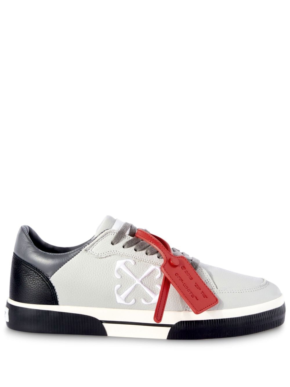 Off-White Vulcanized colour-block leather sneakers farfetch