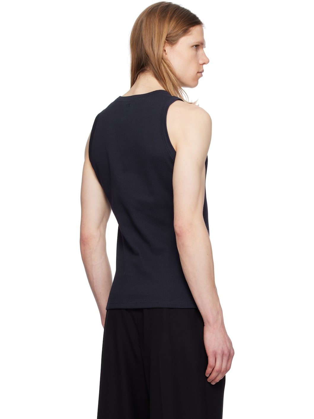 Navy Cotton Rib Ami de Coeur Tank Top - 3