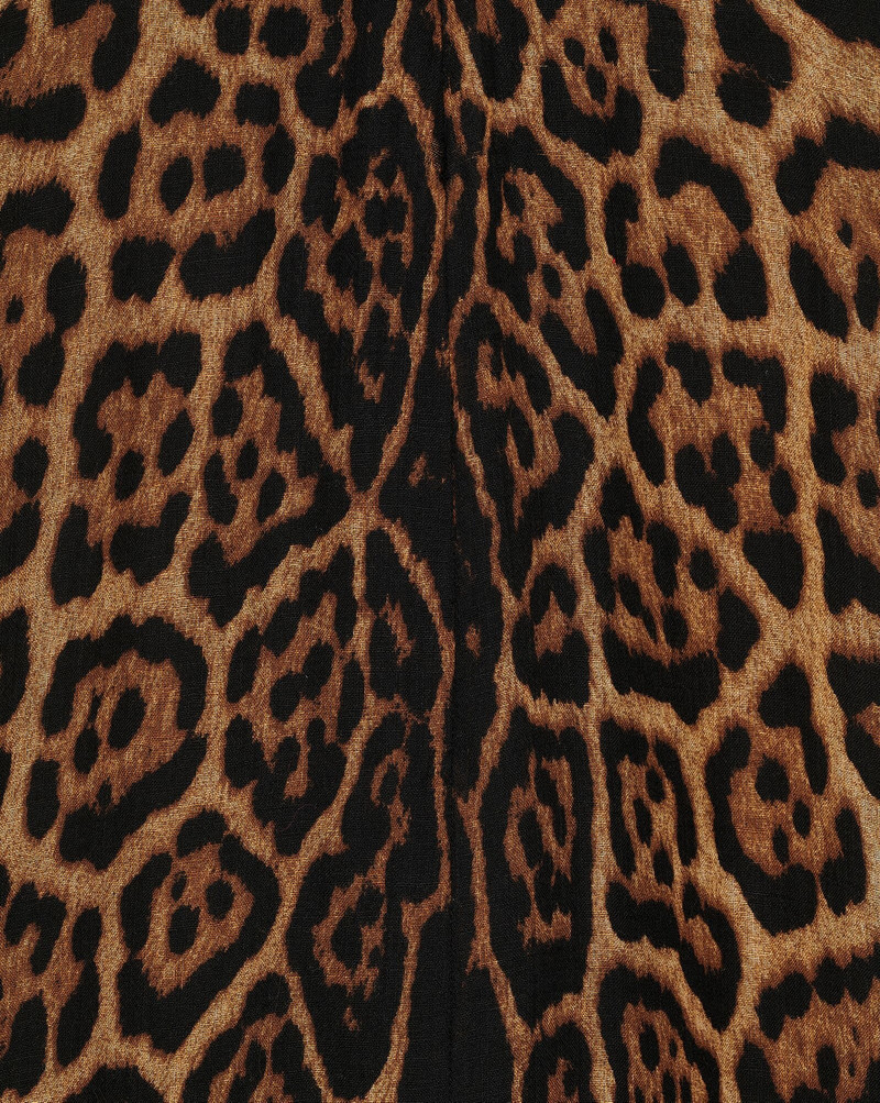 long dress in leopard-print wool 3
