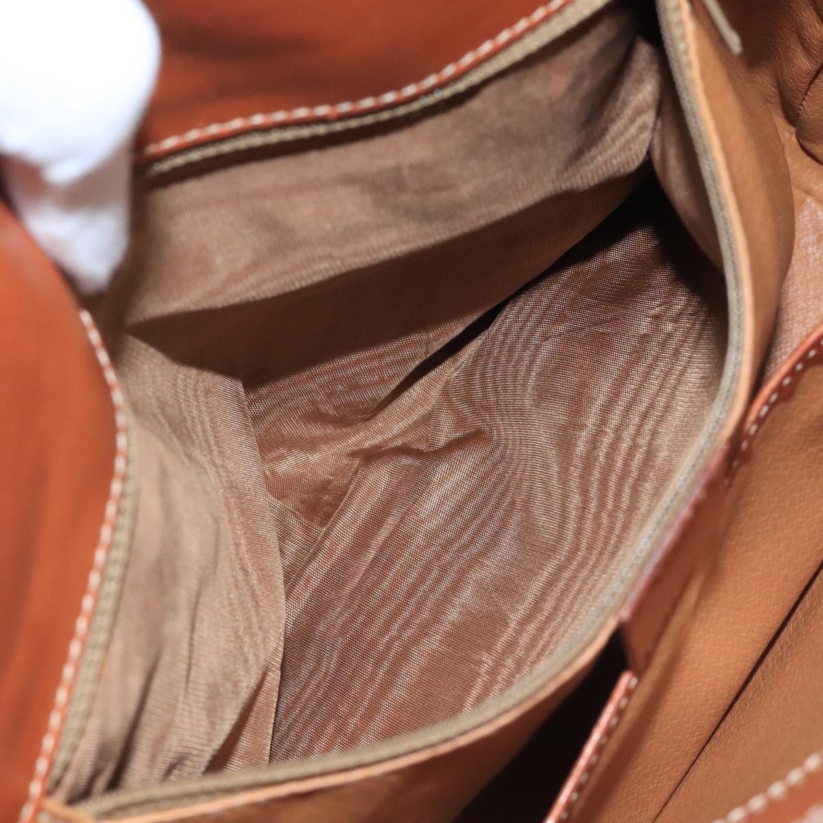 CELINE Macadam Canvas Hand Bag Pvc Leather Brown Gold - 11