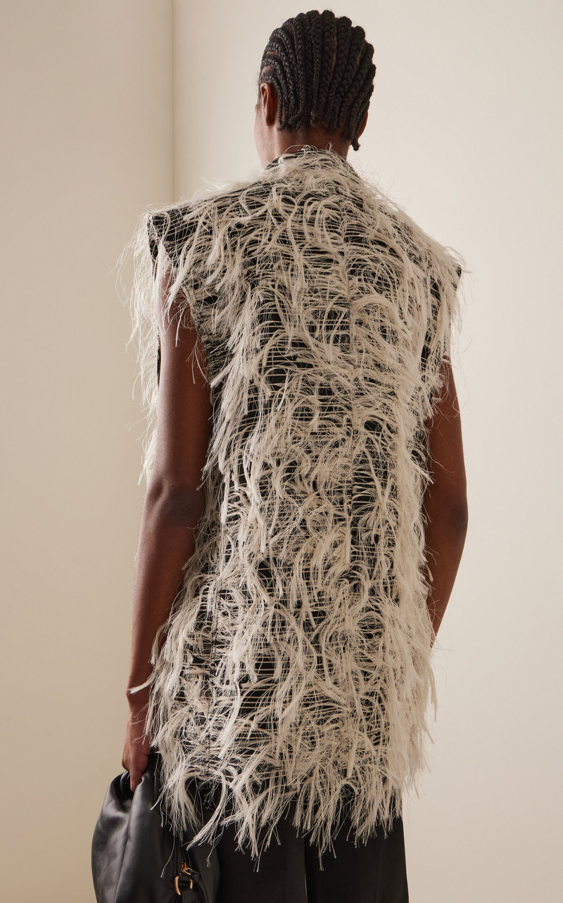 Vogatore Embroidered Silk Vest black/white 4