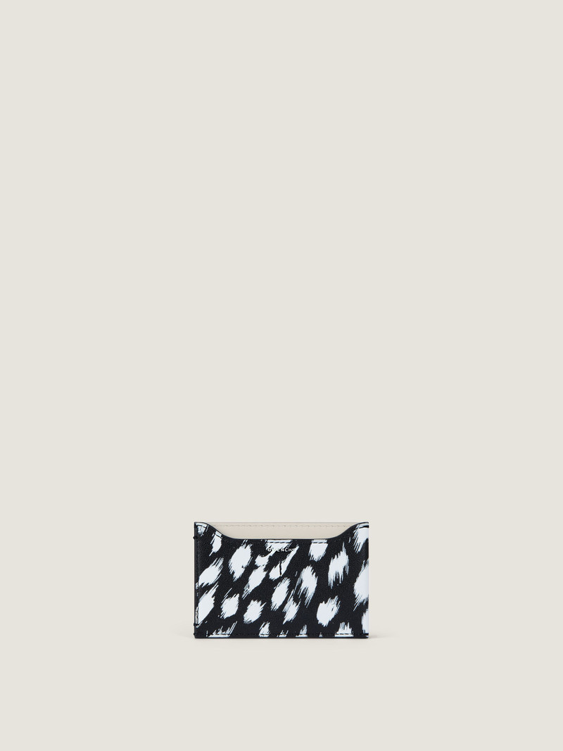 Givenchy DAY CARD HOLDER IN LEATHER WITH ANIMAL PRINT outlook