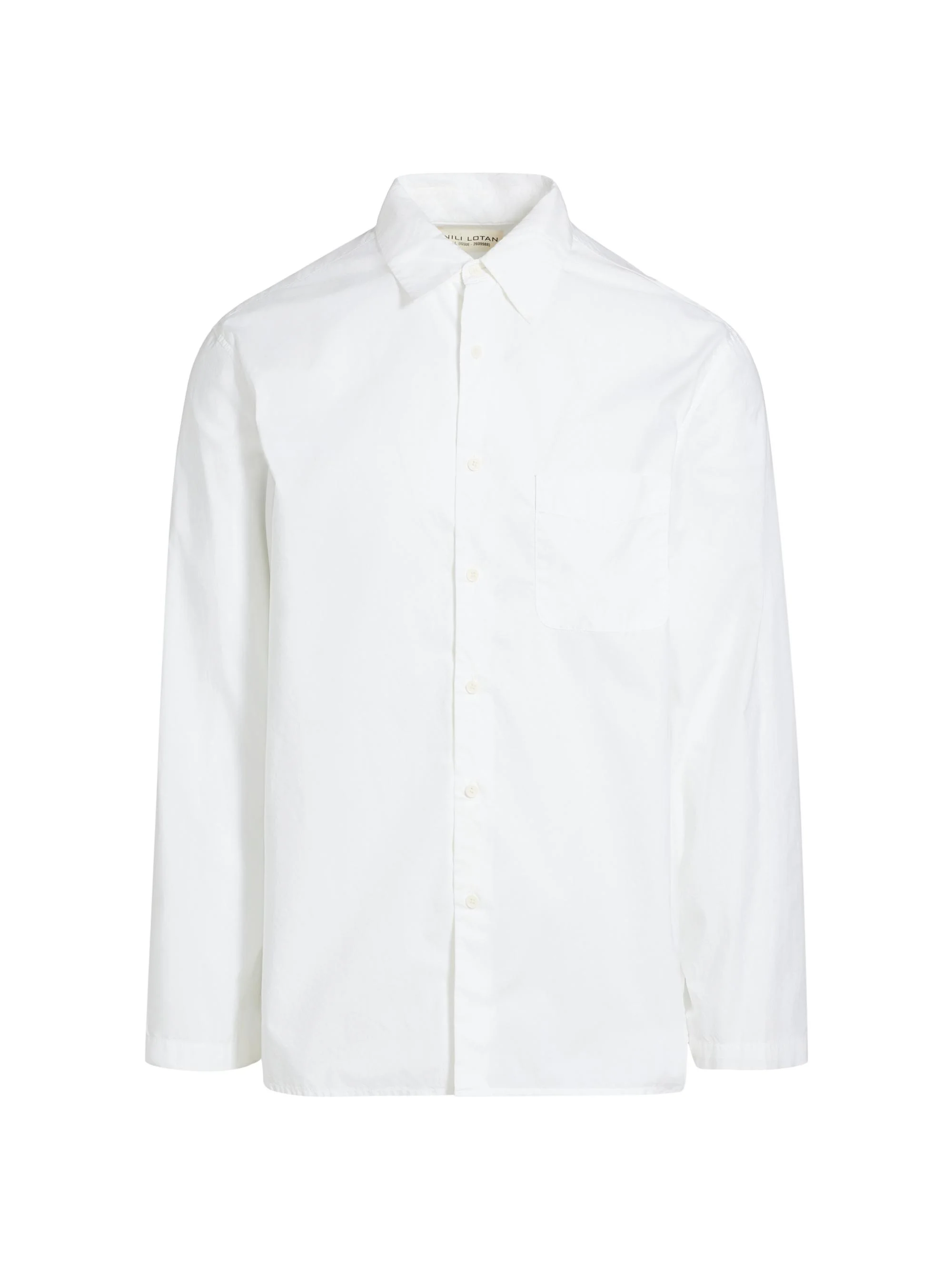 Men's Caiden Cotton Poplin Button-Front Shirt - White - 1