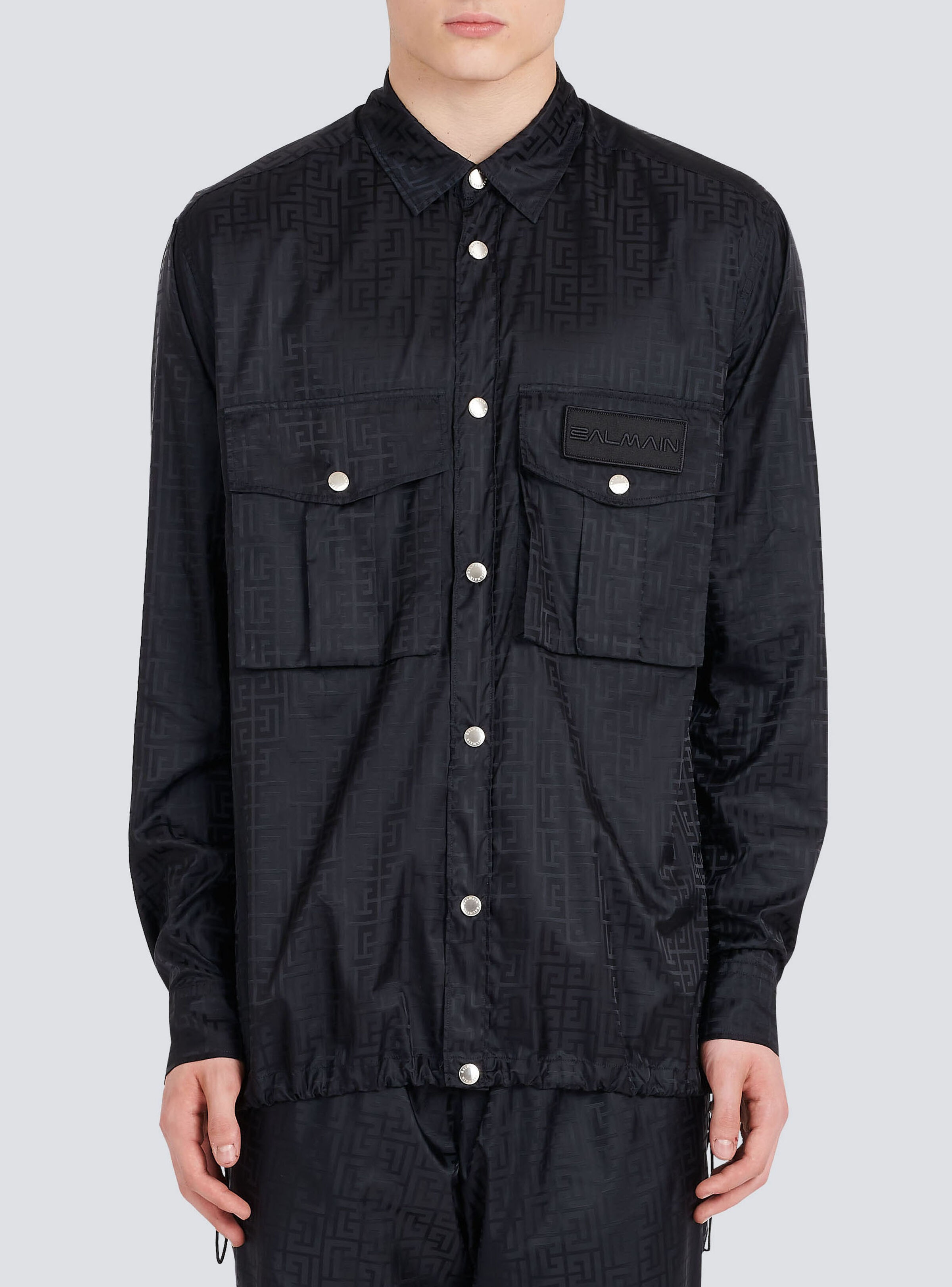 Nylon shirt with Balmain monogram - 6