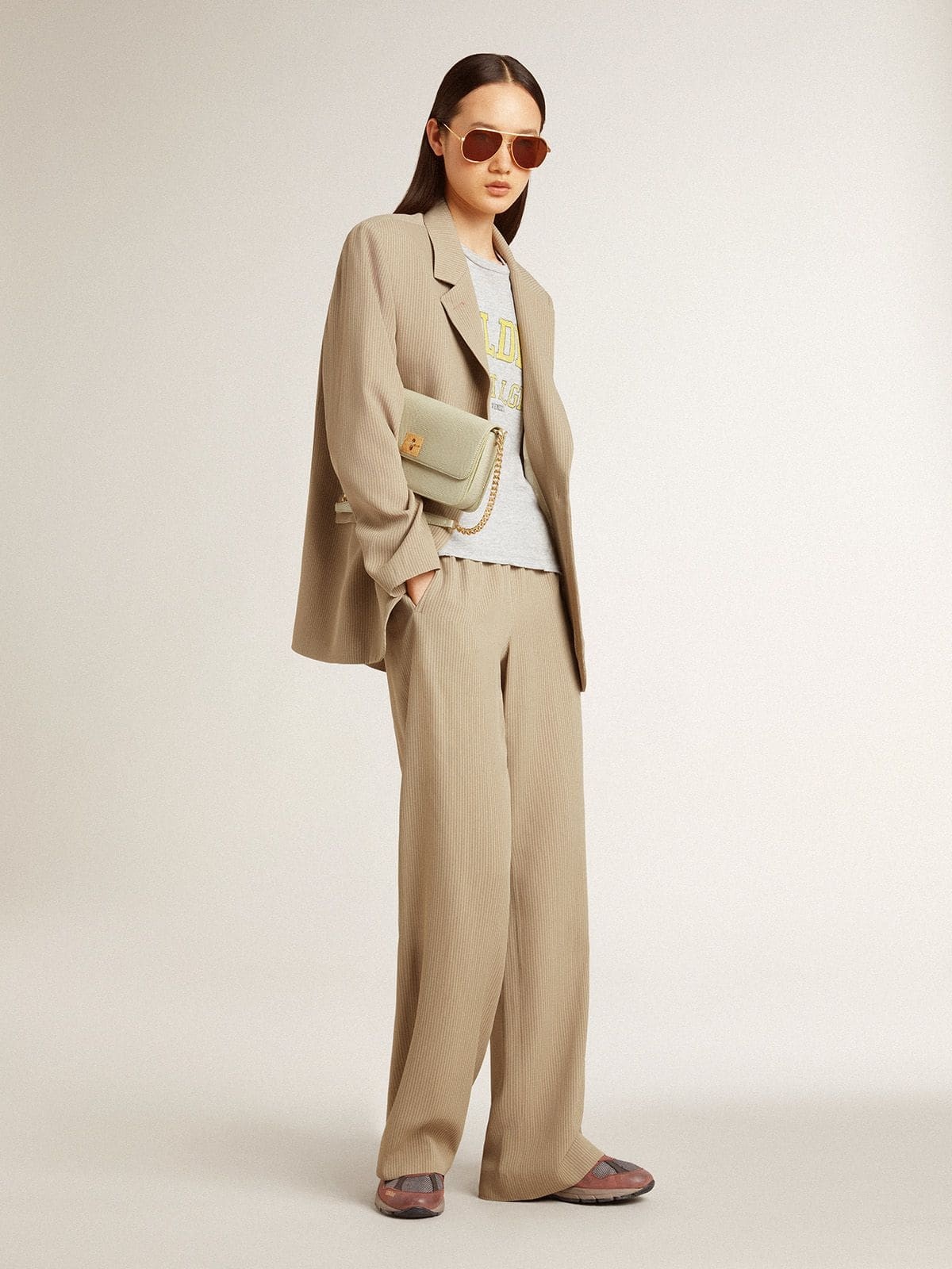 Women's Dad-Star in nubuck with gold leather star and suede heel tab - 6