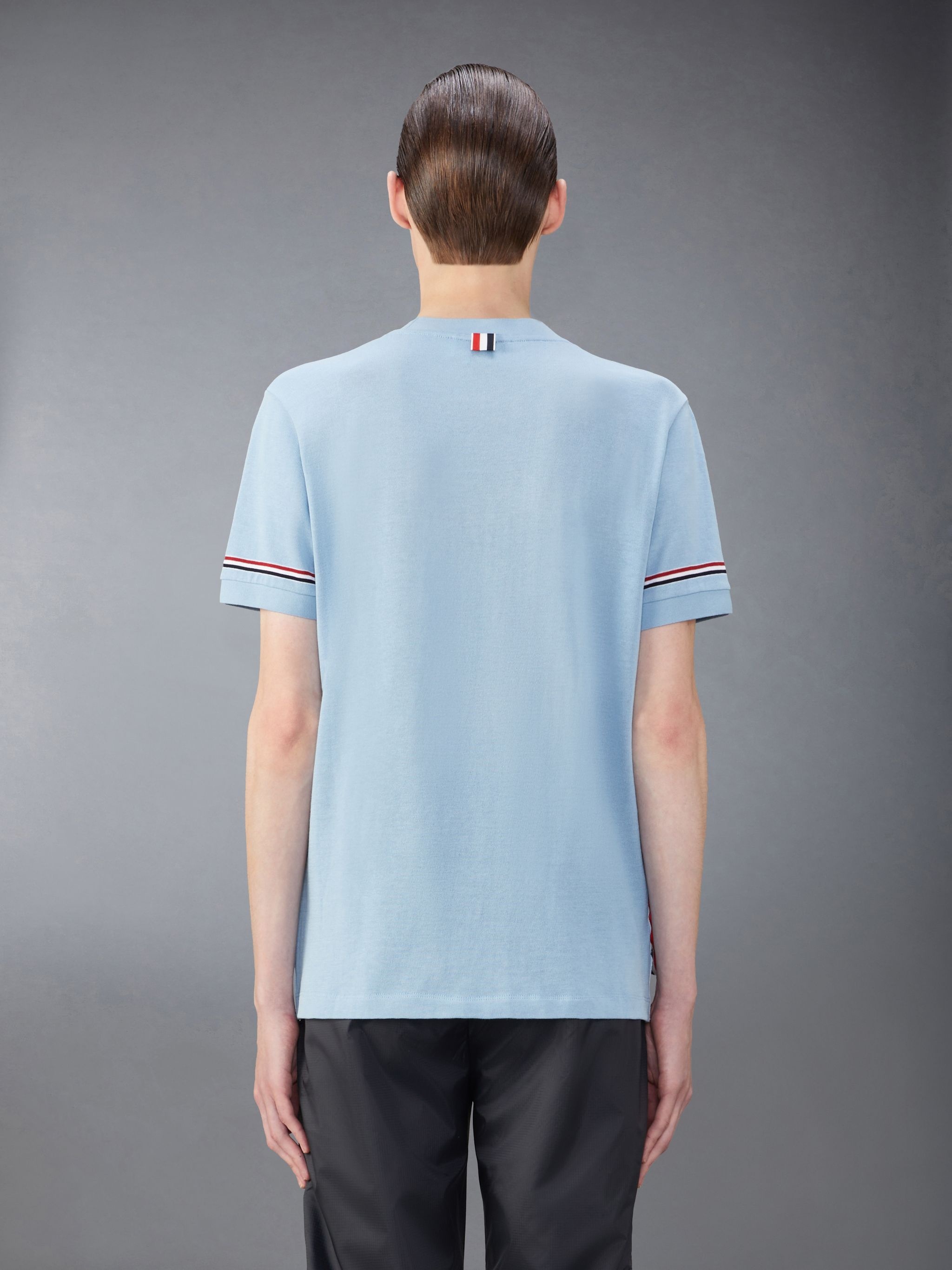 RWB-stripe cotton T-shirt - 2