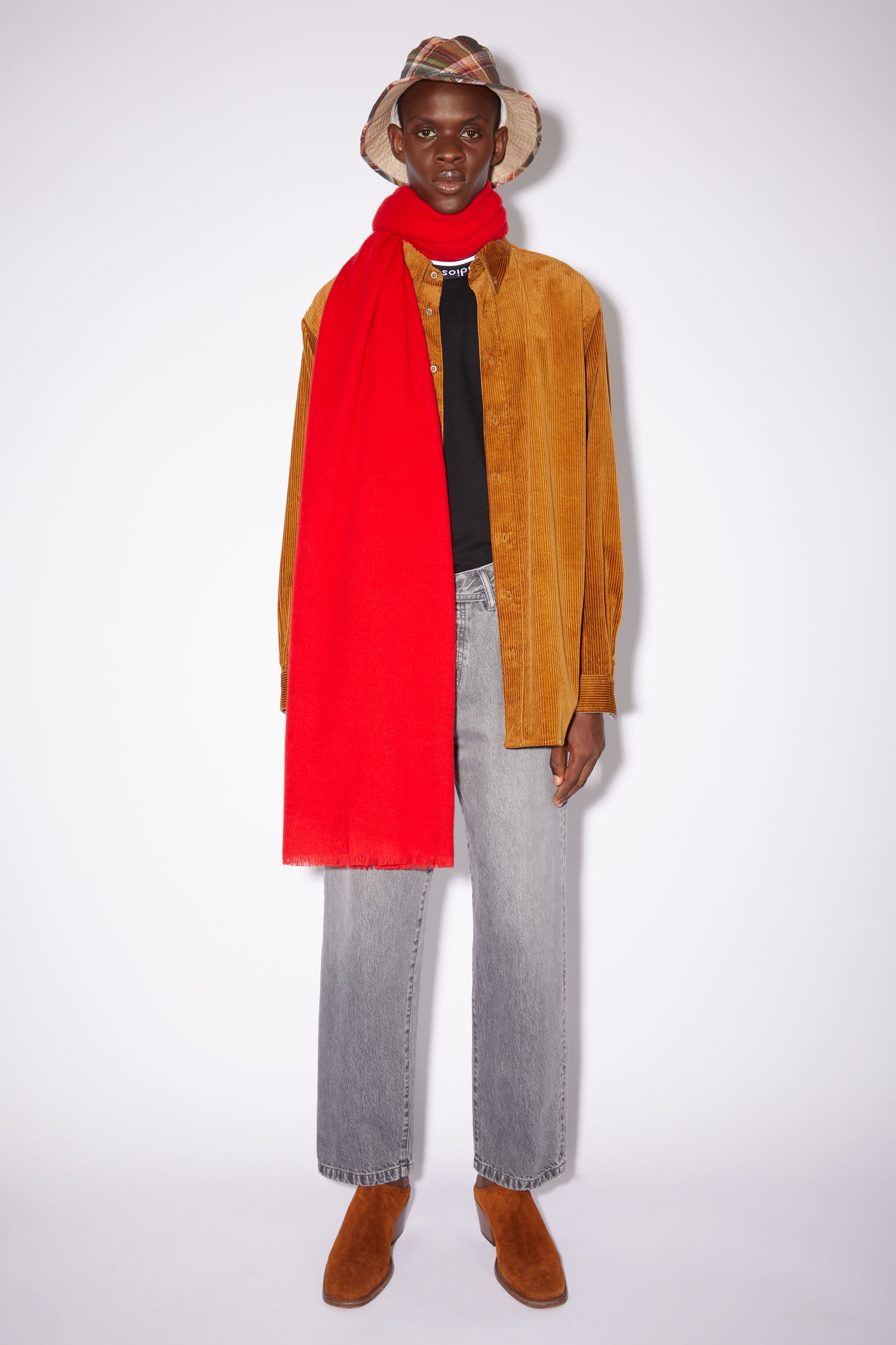 Soft wool scarf - Red - 3