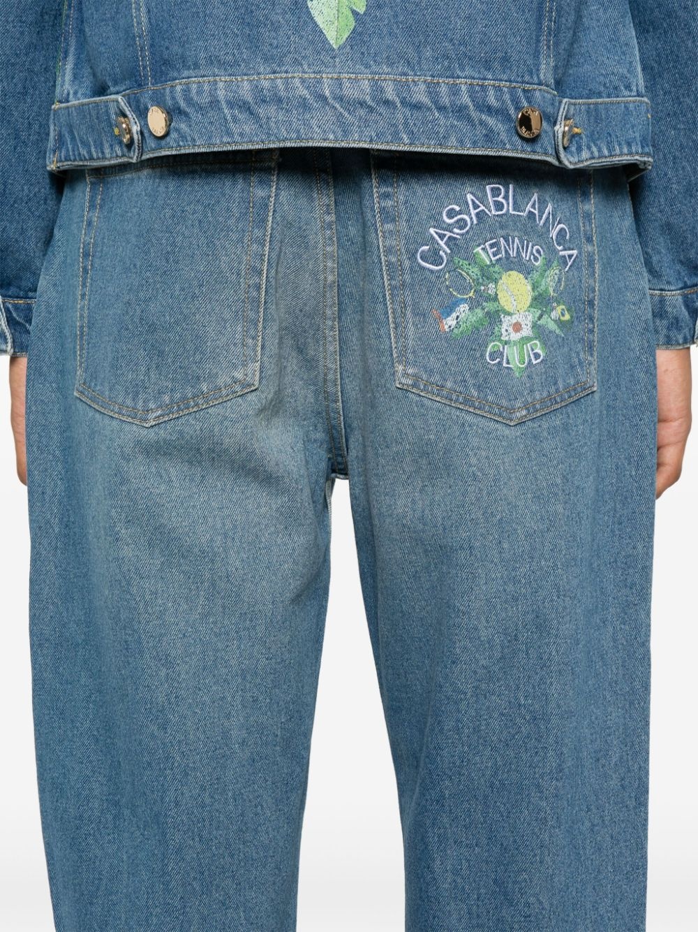 Tennis Club tapered-leg jeans - 5