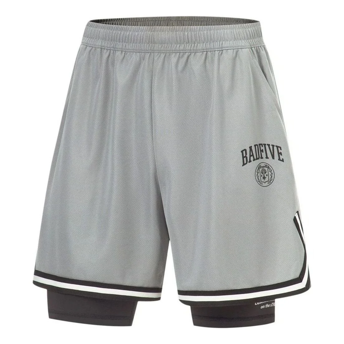 Li-Ning BadFive Graphic 2-in-1 Shorts 'Grey' AKST521-2 - 1