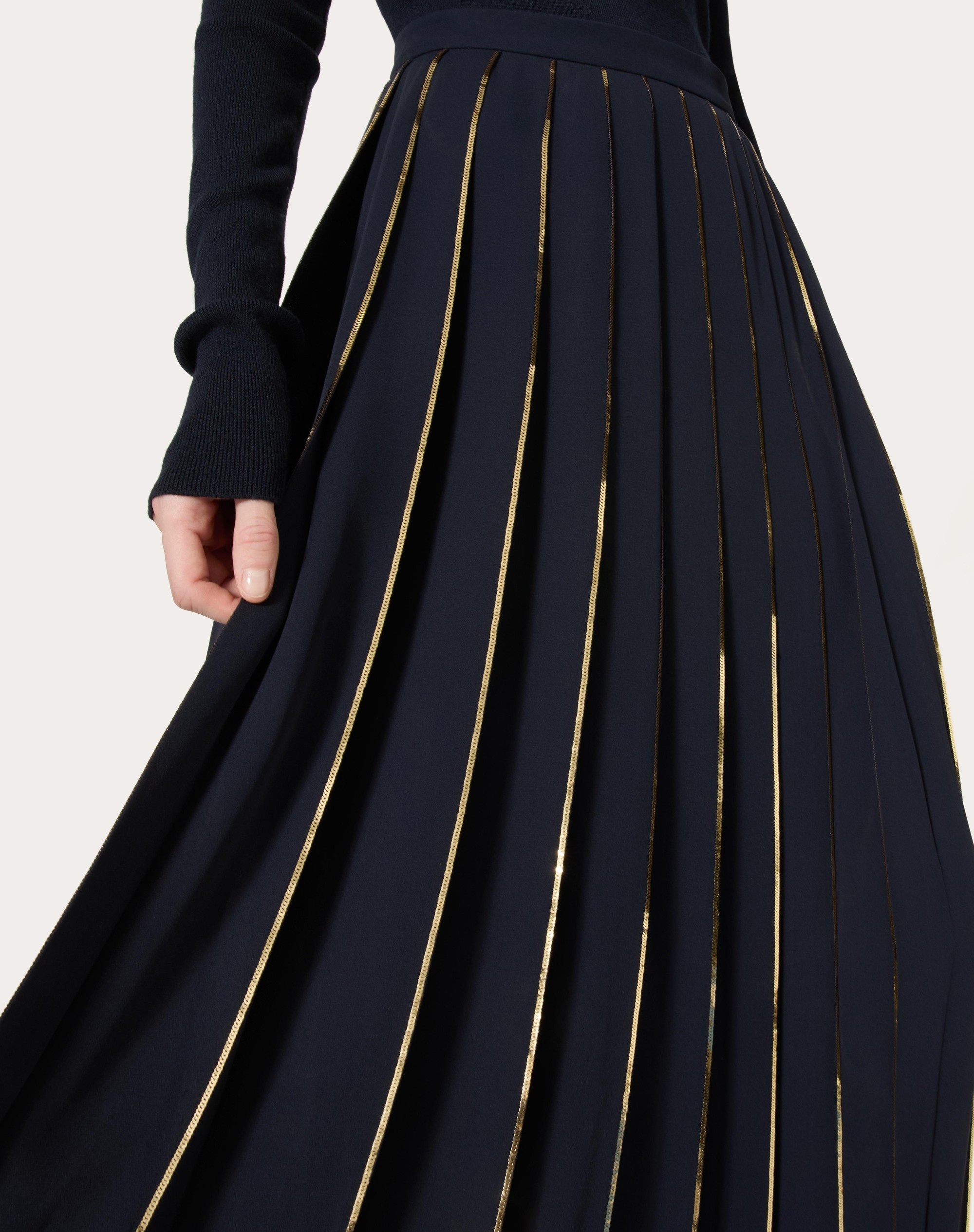 LONG SKIRT IN EMBROIDERED DOUBLE GEORGETTE - 5