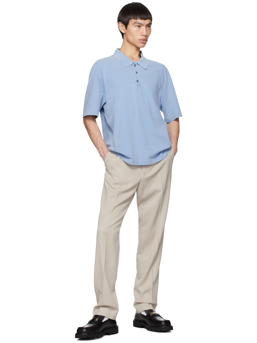 Blue Boxy Polo - 4