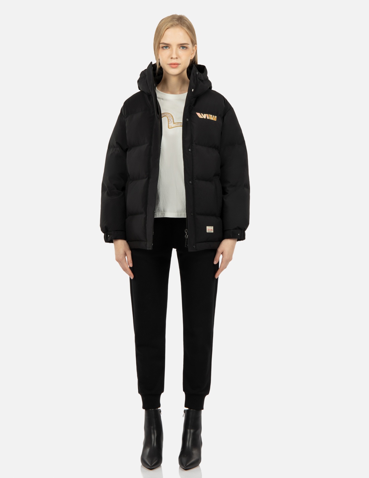 TATTOO KOI PATTERN DAICOCK PRINT DOWN JACKET - 6