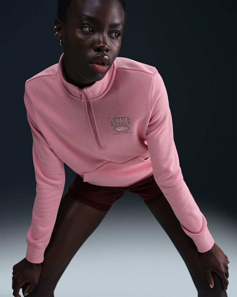 Nike Sportswear Club Fleece Women's Mock-Neck 1/2-Zip Graphic Top 3