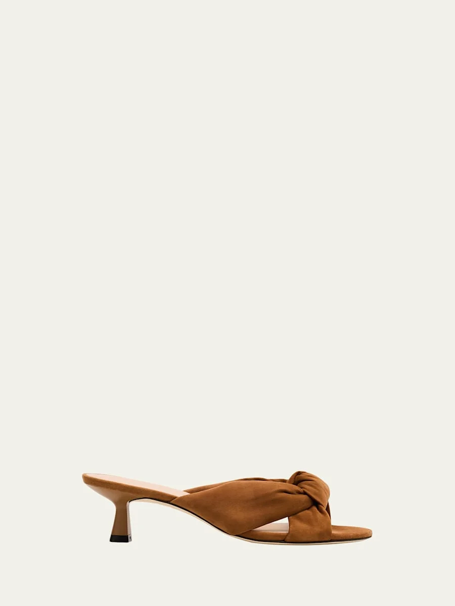 50mm Soplaya Suede Mule Sandals - 1