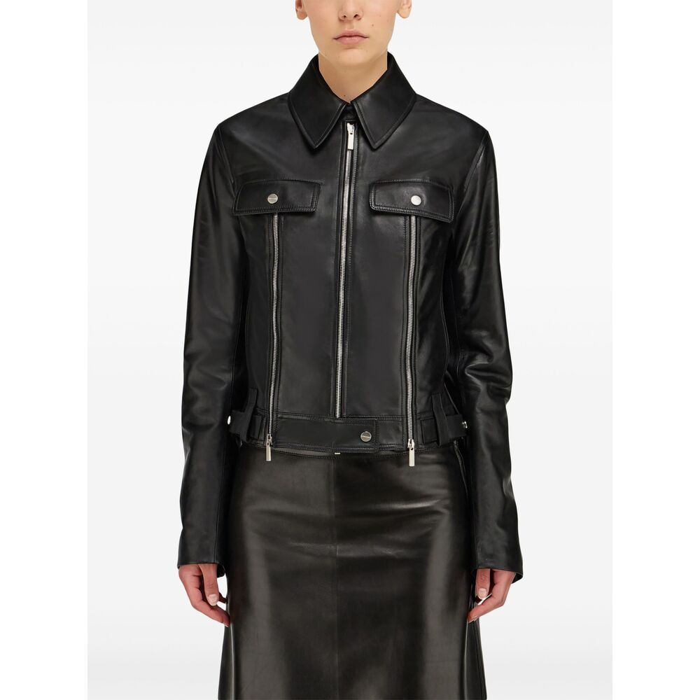 Ferragamo Black Jackets - Biker Jackets Women - 5