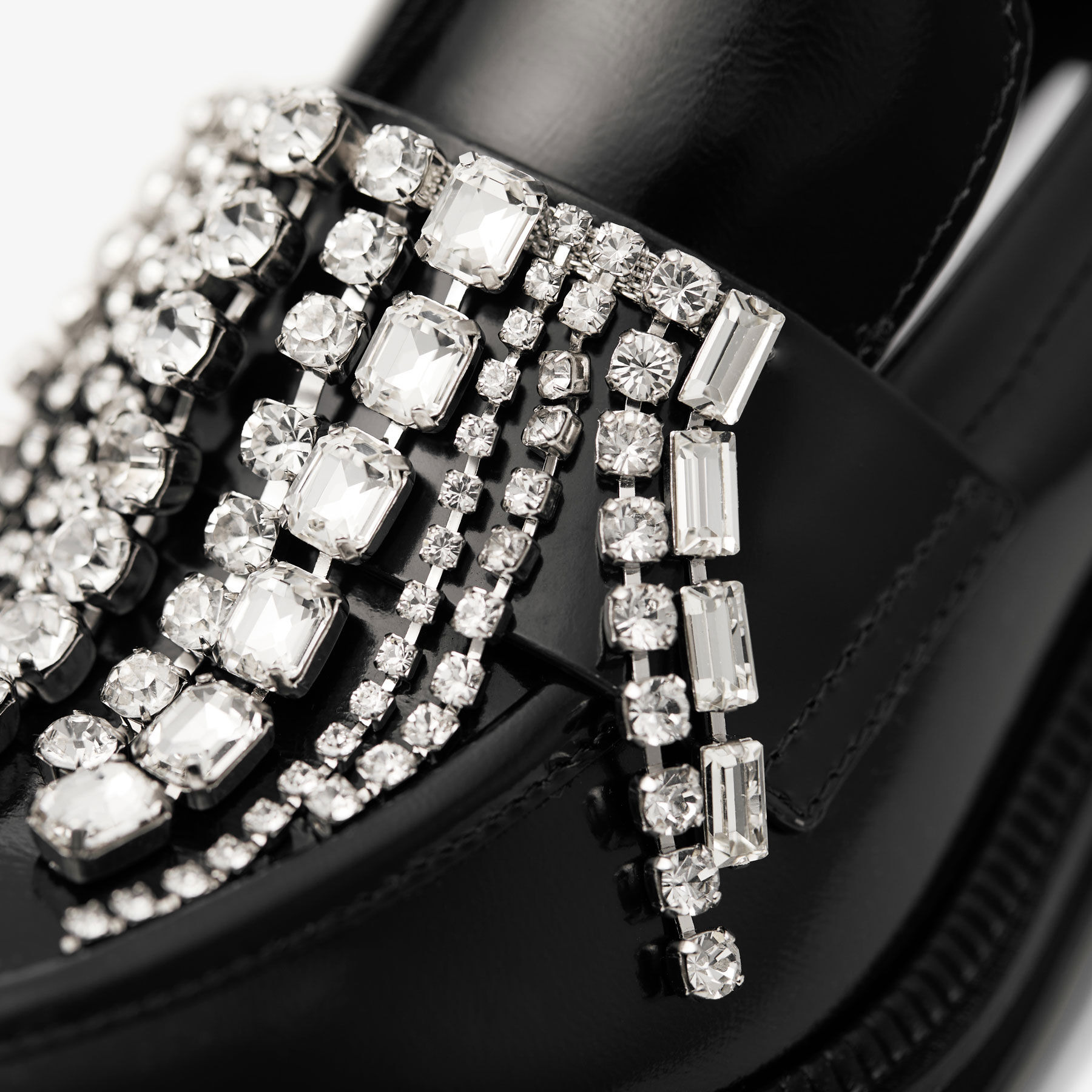 Tylor 60
Black Soft Box Calf Loafers with Crystal Chandelier - 4