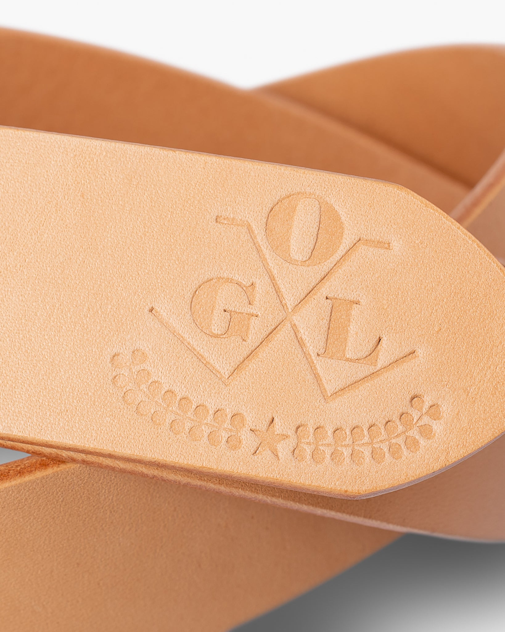 OGL-BELT-SPGAR-NAT OGL Single Prong Garrison Buckle Leather Belt - Natural - 4