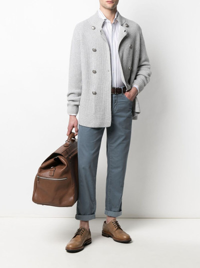 Brunello Cucinelli double-breasted knitted cardigan outlook