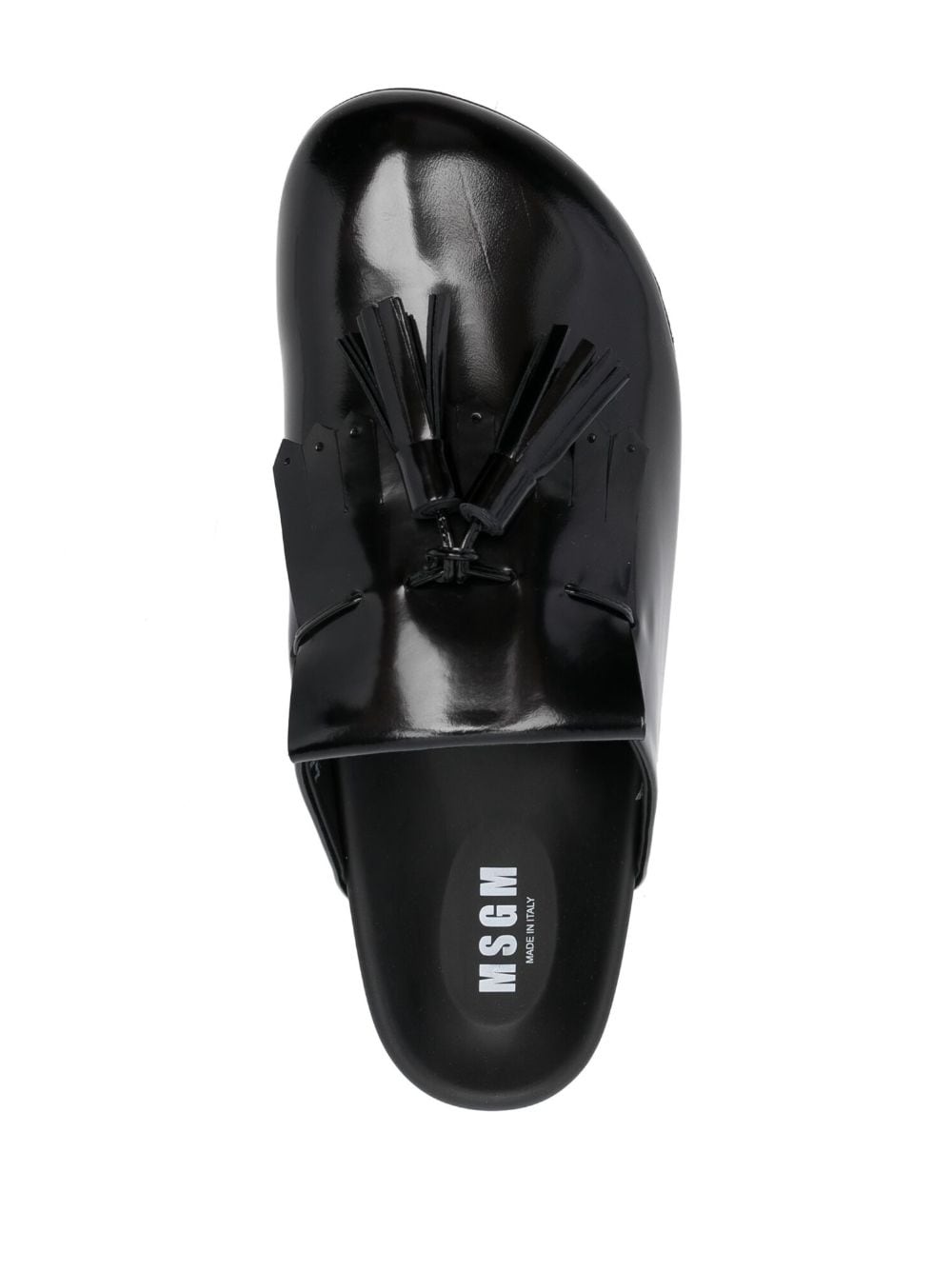 tassel-detail leather slippers - 3