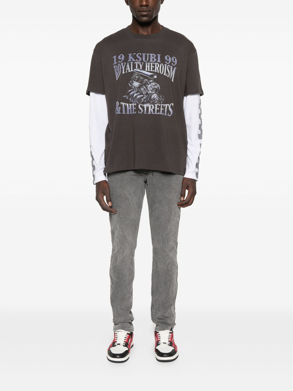 engine-print long-sleeve T-shirt - 2