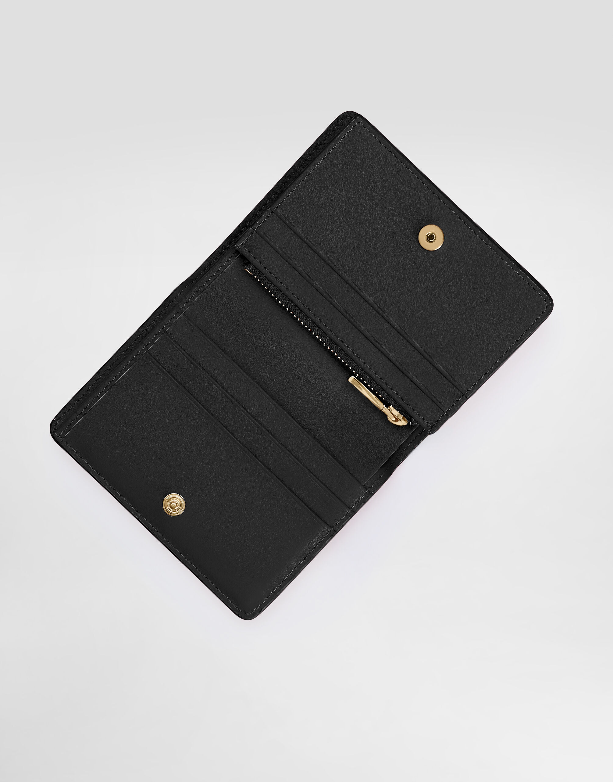 Polished calfskin wallet with leopard print - 4