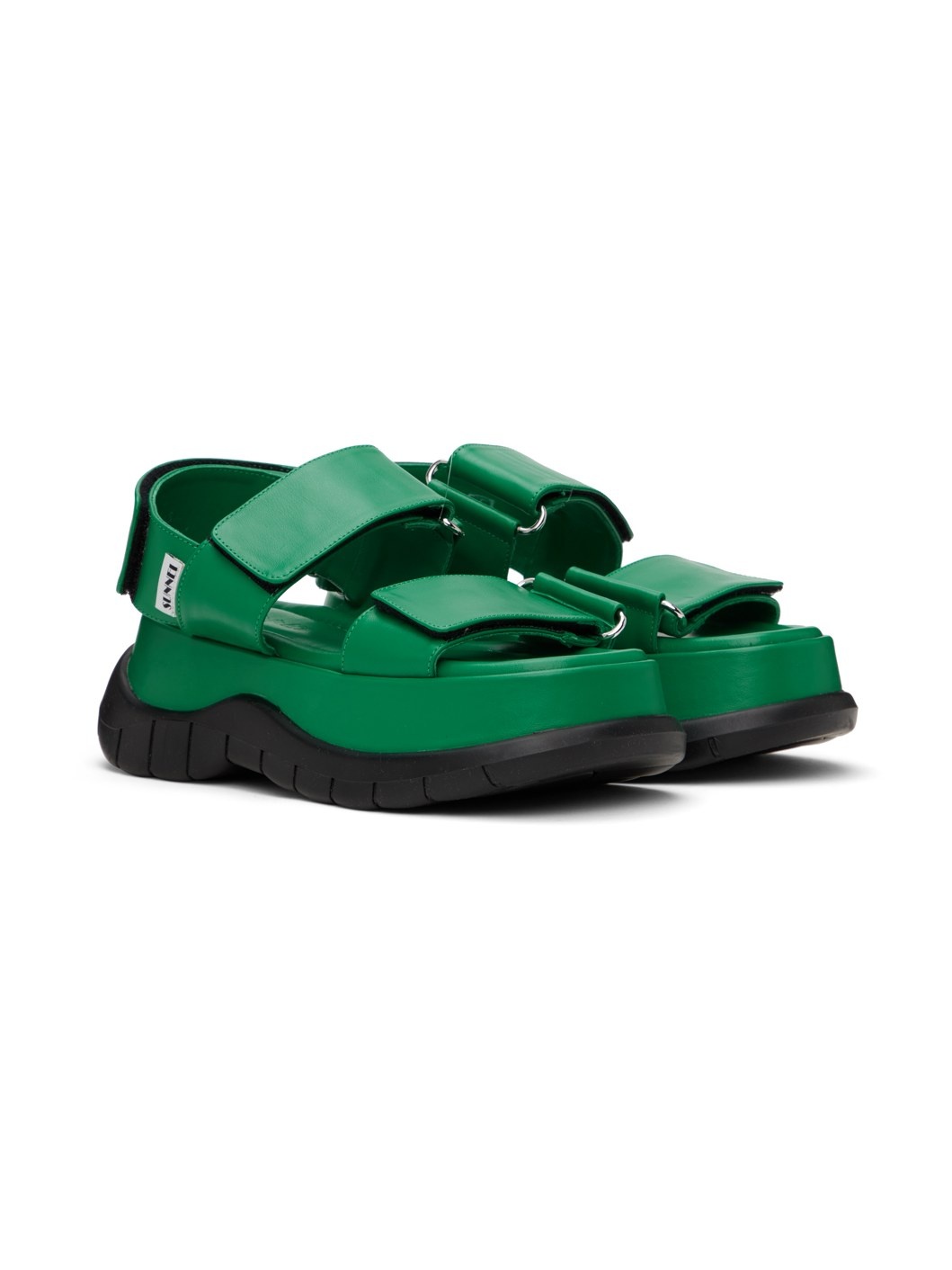 SSENSE Exclusive Green Platform Sandals - 4