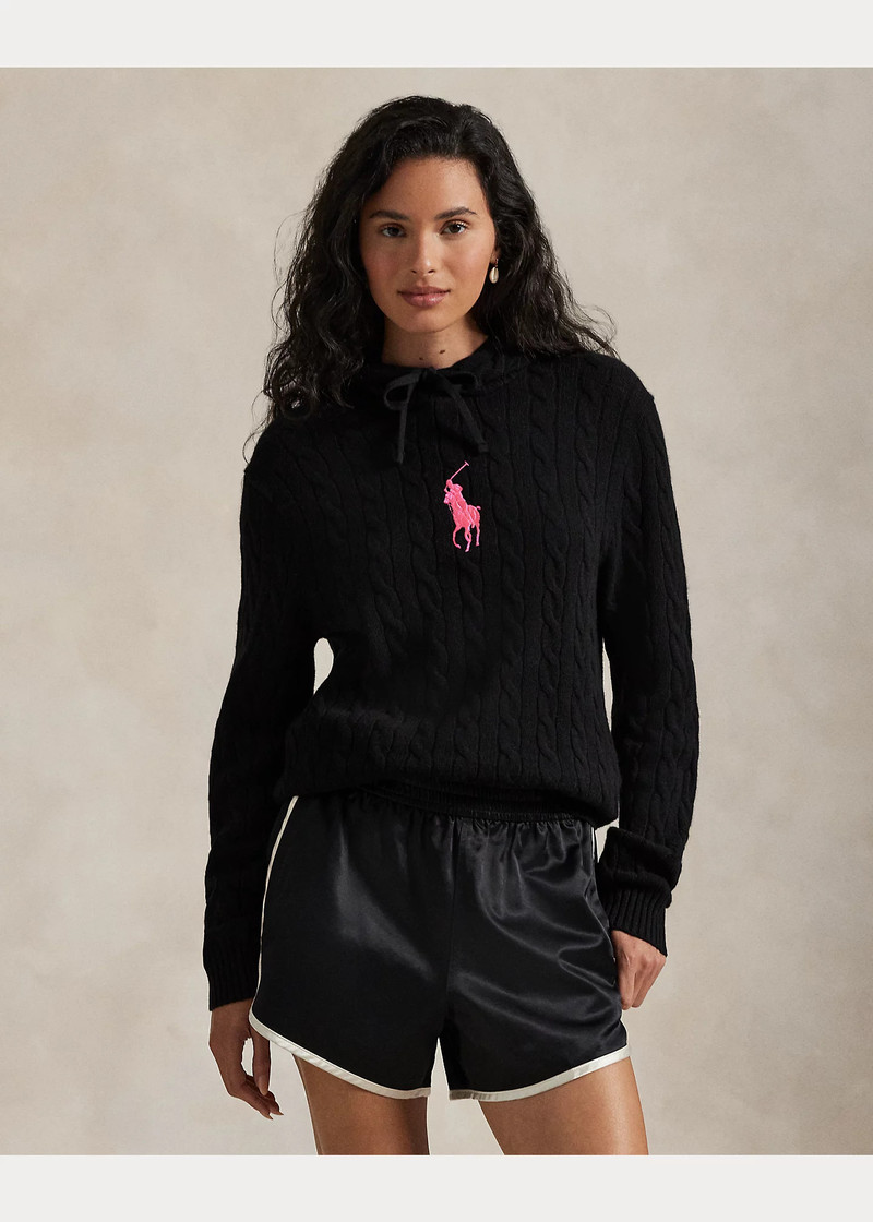 Pink Pony Cable-Knit Hoodie 5