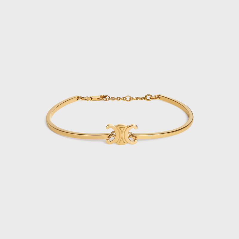 Triomphe Articulated Bracelet in Brass with Gold Finish 1