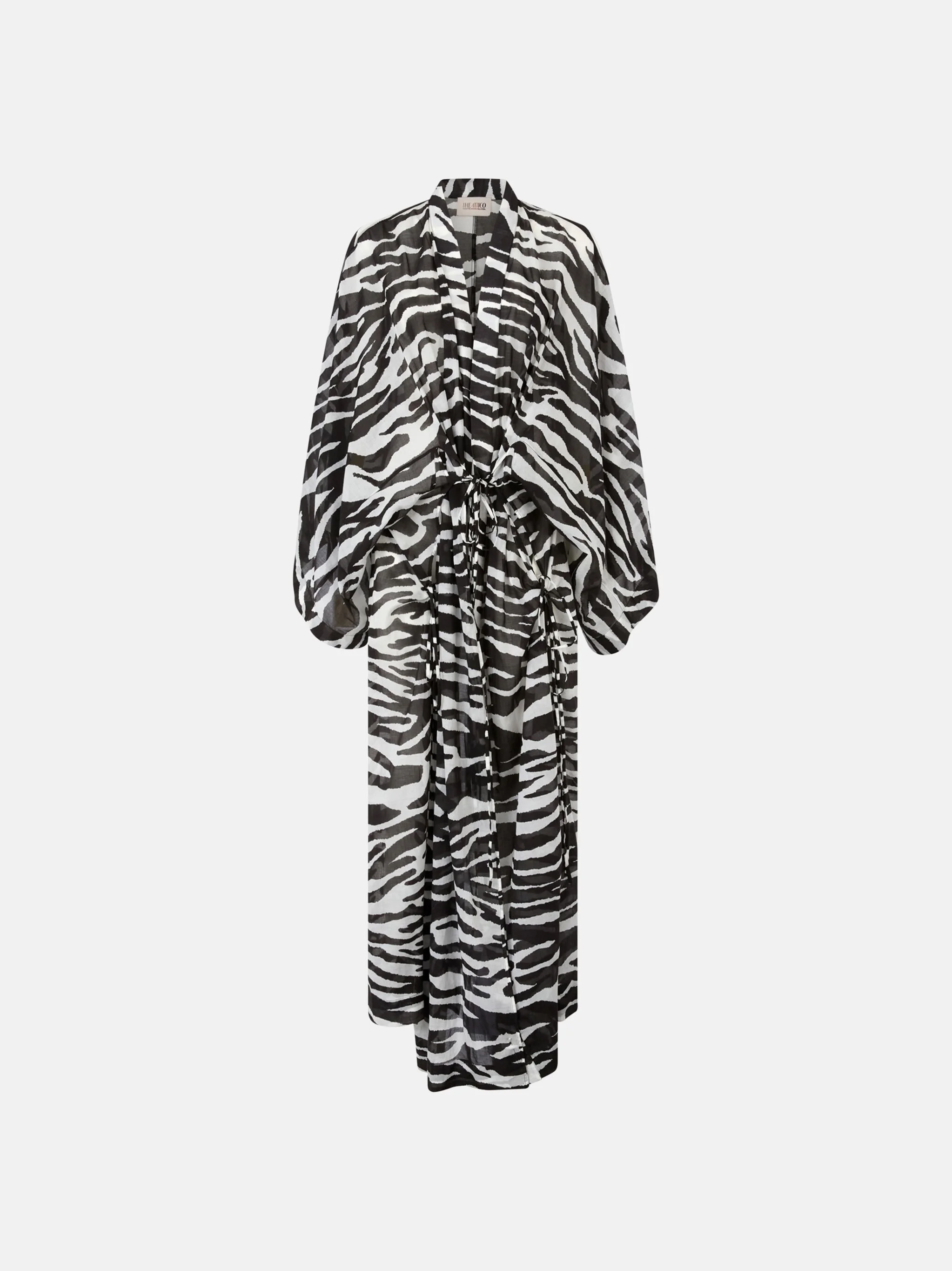 WHITE AND BLACK KAFTAN - 1