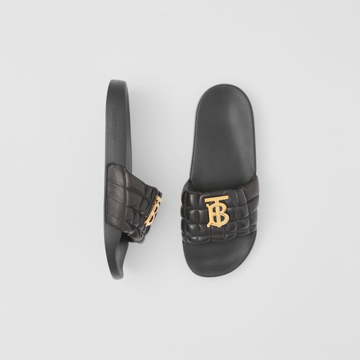 Monogram Motif Quilted Lambskin Slides - 2