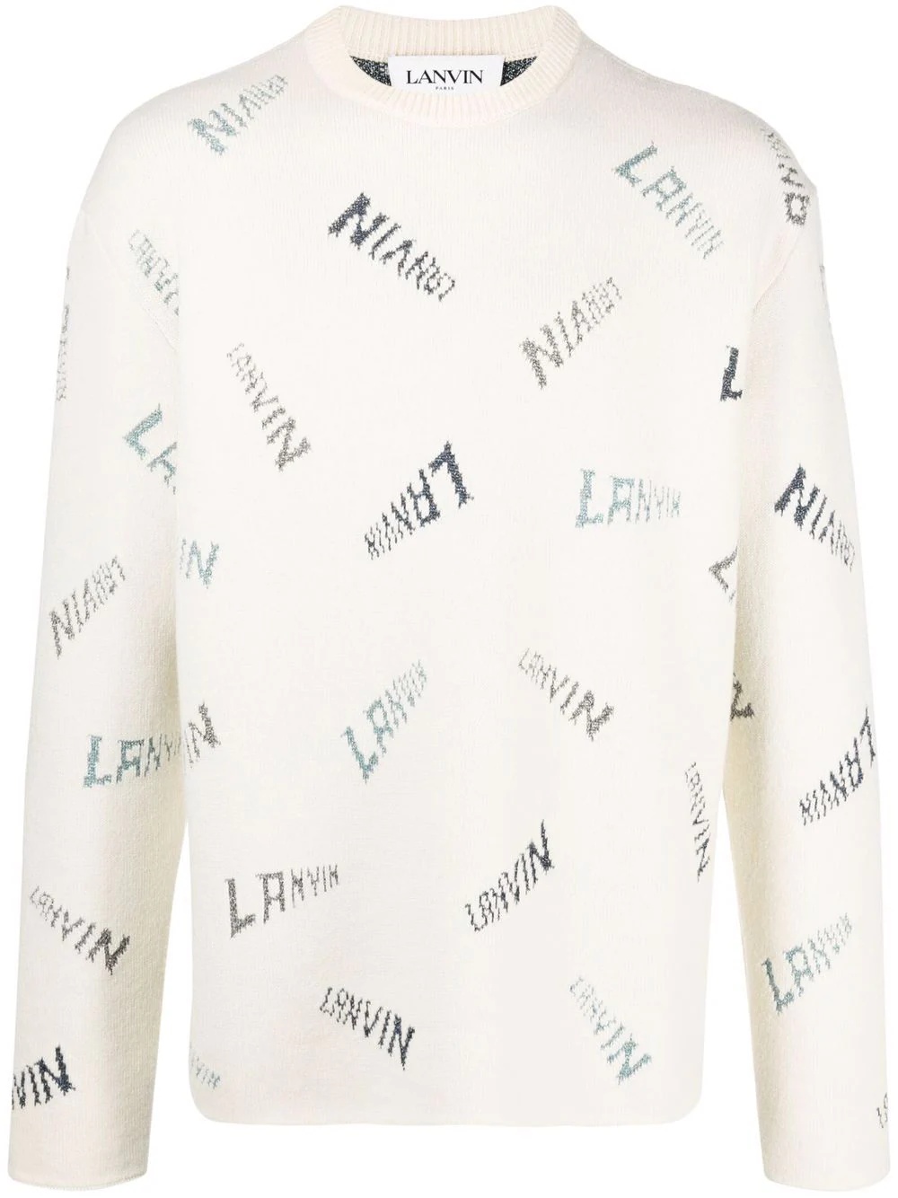 logo jacquard-knit jumper - 1