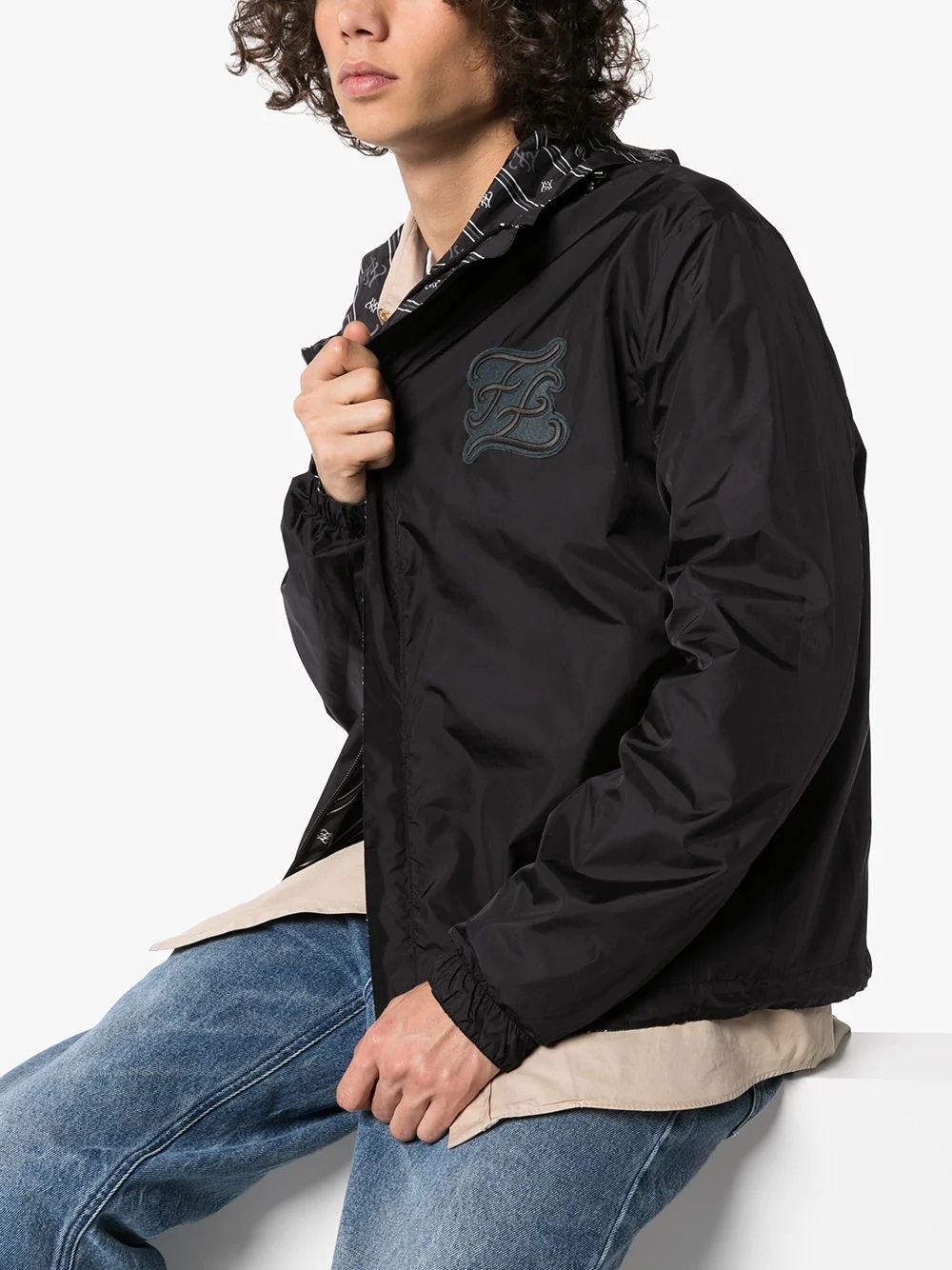 Karligraphy logo hooded jacket - 6