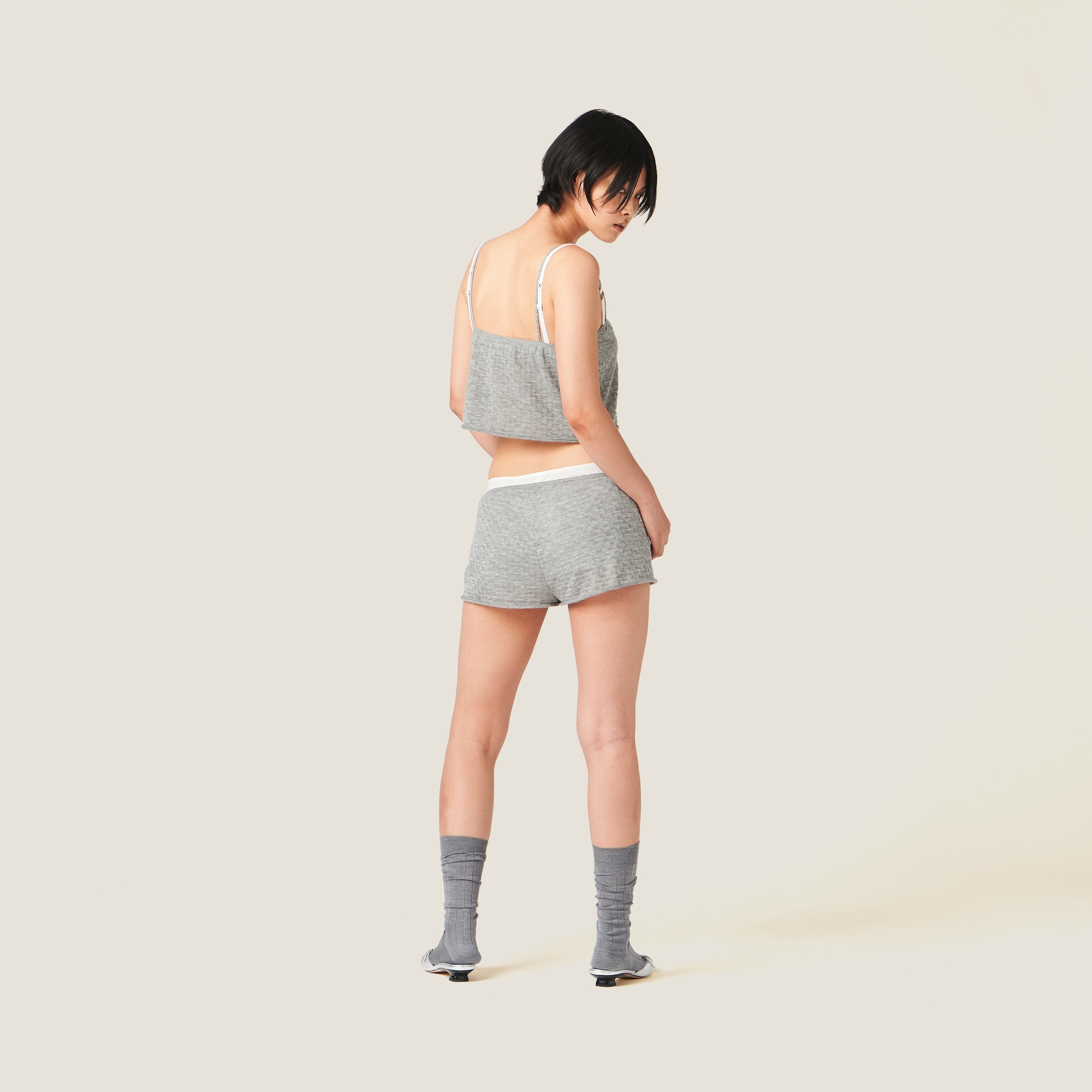 Cashmere and silk shorts - 3