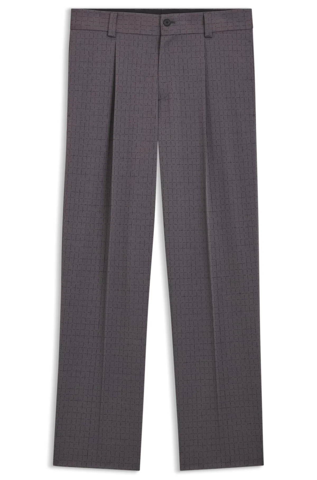 CHECKED MODERN-FIT TROUSERS IN STRETCH CLOTH - 1