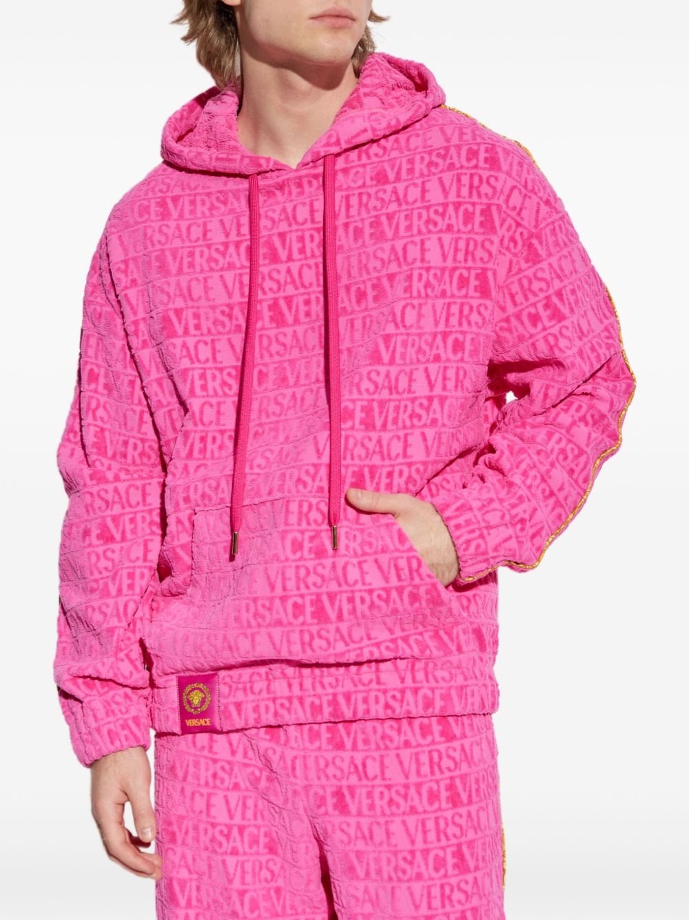 logo-jacquard hoodie - 3